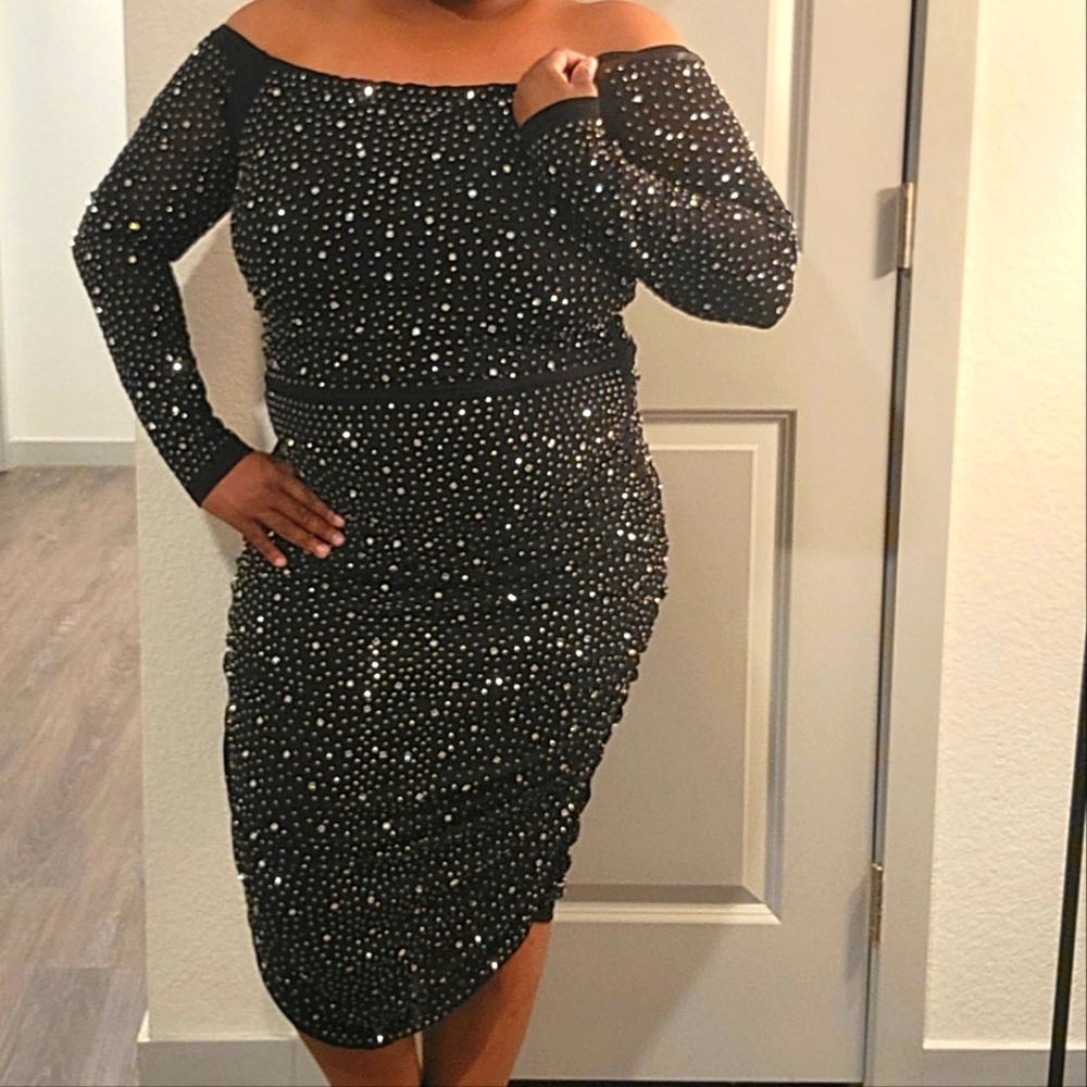 Black Bedazzled Dress